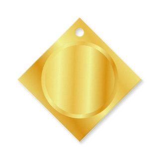 Add Your Monogram Text Faux Gold Metallic Look Favor Tags