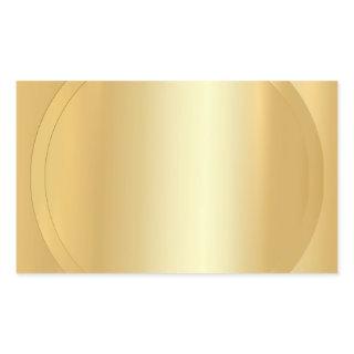 Add Your Text Blank Template Faux Gold Modern Rectangular Sticker