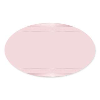 Add Your Text Blank Template Modern Rose Gold Oval Sticker