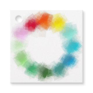 Add Your Text Elegant Modern Colorful Abstract Favor Tags