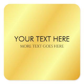 Add Your Text Name Monogram Custom Template Square Sticker
