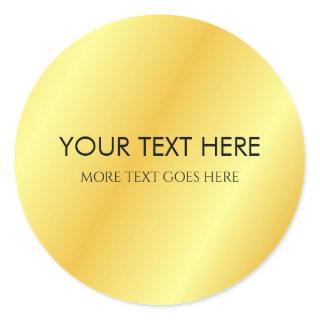 Add Your Text Name Monogram Initial Template Classic Round Sticker