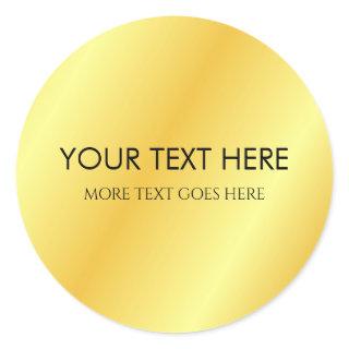 Add Your Text Name Monogram Initial Template Classic Round Sticker