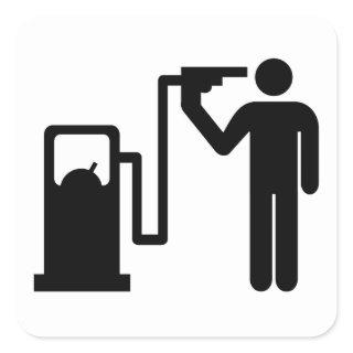 Addicted To Petrol Square Sticker