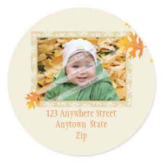 ADDRESS PHOTO STICKER :: mache leaves 3A