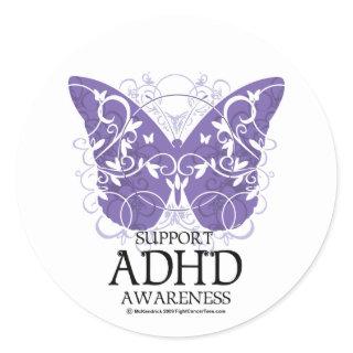 ADHD Butterfly Classic Round Sticker