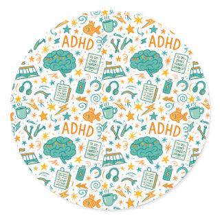ADHD: Magically Distracted Classic Round Sticker