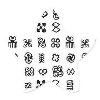 Adinkra African Symbols Star Sticker