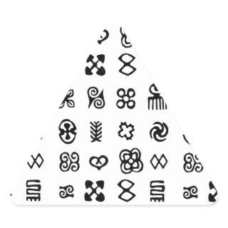 Adinkra African Symbols Triangle Sticker