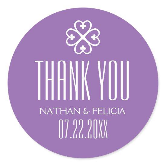 Adinkra Nyame Dua Symbol Lavender Wedding Classic Round Sticker