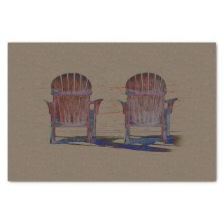 Adirondack Beach Chairs Brown Tan Rustic Tissue Paper
