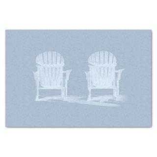 Adirondack Beach Chairs Dusty Blue White Rustic Tissue Paper