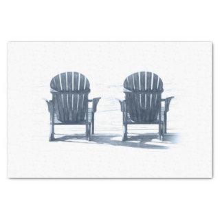 Adirondack Beach Chairs Grey White Rustic Tissue Paper