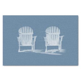 Adirondack Beach Chairs Light Blue White Rustic Tissue Paper