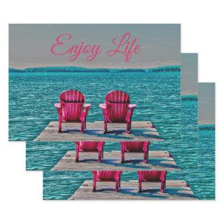 Adirondack Beach Chairs Rustic Teal Enjoy Life  Sheets