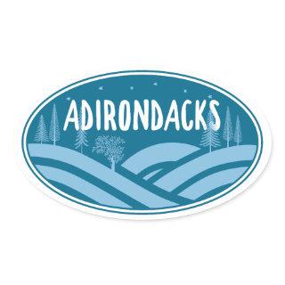 Adirondacks New York Outdoors Oval Sticker