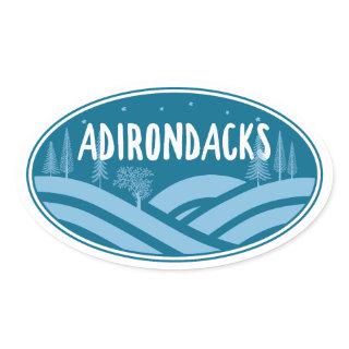 Adirondacks New York Outdoors Oval Sticker