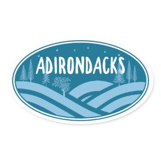 Adirondacks New York Outdoors Oval Sticker