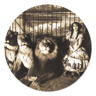 Adjie and the Lions 1899 Classic Round Sticker
