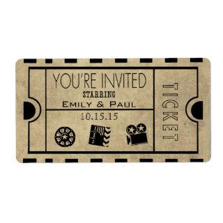 Admit One Save the Date Label