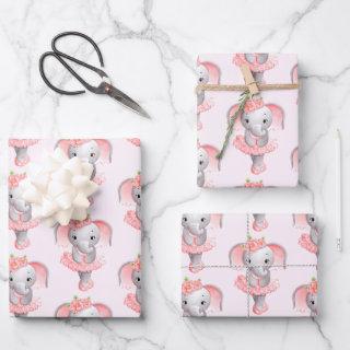 Adorable Ballerina Elephant En Pointe Pattern  Sheets