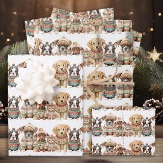 Adorable Dog Cat Pets Knitted Sweaters Christmas  Sheets