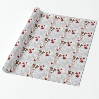 Adorable Jack Russell Puppy Christmas Gift Wrap #2