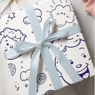 Adorable Nursery Kids Pattern Coloring Page