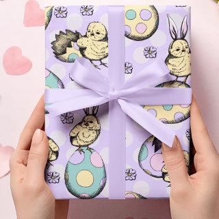 Adorable Purple Easter Chicks & Bunny Ears