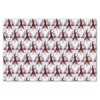 Adorable Red Black Gnome Xmas Christmas Kids Tissue Paper