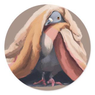 Adorable Sleepy Pigeon Sticker