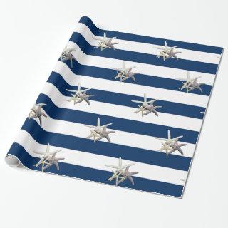 Adorable Starfish ,Navy Blue Stripes