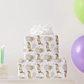 Adorable Weasel Dressed in Yellow, Balloons