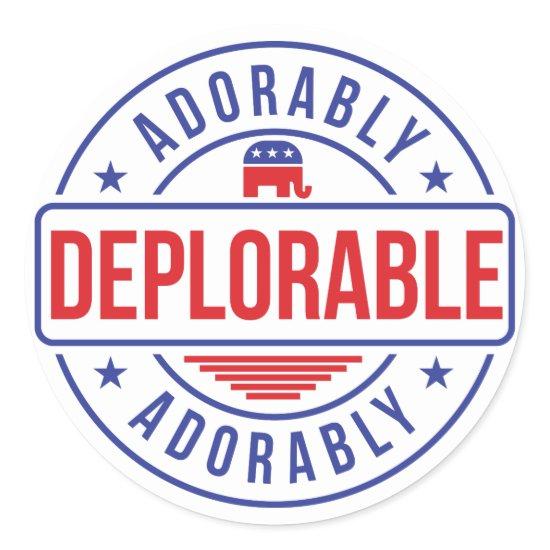 Adorably Deplorable sticker