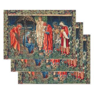 ADORATION OF MAGI Morris,Burne-Jones Christmas  Sheets