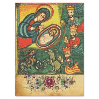 ADORATION OF MAGI, PRIMITIVE NATIVITY Parchment Tissue Paper