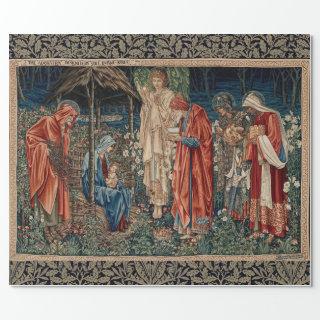 ADORATION OF THE MAGI ANTIQUE TAPESTRY DECOUPAGE