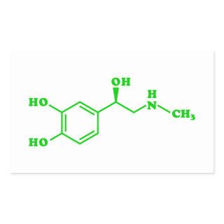Adrenaline Molecular Chemical Formula Rectangular Sticker