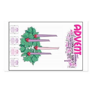 Advent Wreath Stickers: Fun & Easy Classroom Idea Rectangular Sticker