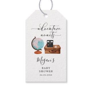 Adventure Awaits Travel Theme Baby Shower Gift Tags