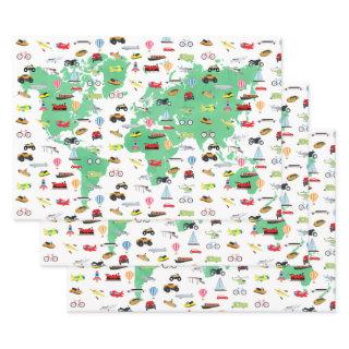 Adventure Awaits World Map Vehicles  Sheets