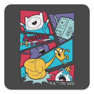 Adventure Time | Action Panel Graphic Square Sticker