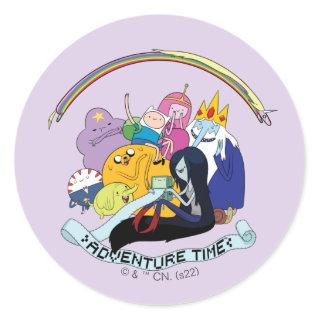 Adventure Time | BMO Group Graphic Classic Round Sticker