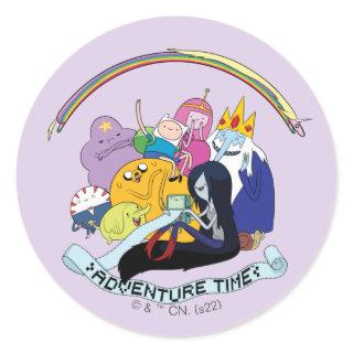 Adventure Time | BMO Group Graphic Classic Round Sticker