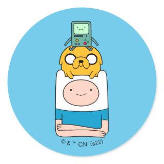 Adventure Time | BMO, Jake, & Finn Classic Round Sticker
