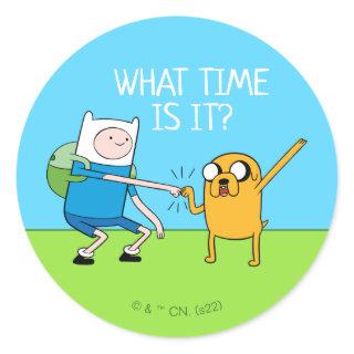 Adventure Time | Finn & Jake Fist Bump Classic Round Sticker