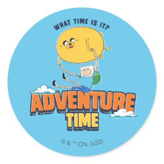 Adventure Time | Jake Floating With Finn Classic Round Sticker