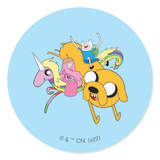 Adventure Time | Lady, Bubblegum, Finn, & Jake Classic Round Sticker