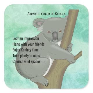 Advice from a Koala Design Sticker