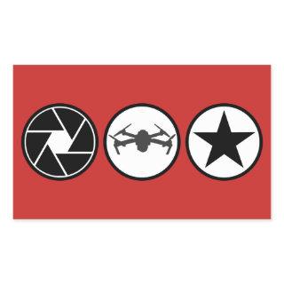 Aerial Photographer DJI Mavic USA Rectangular Sticker